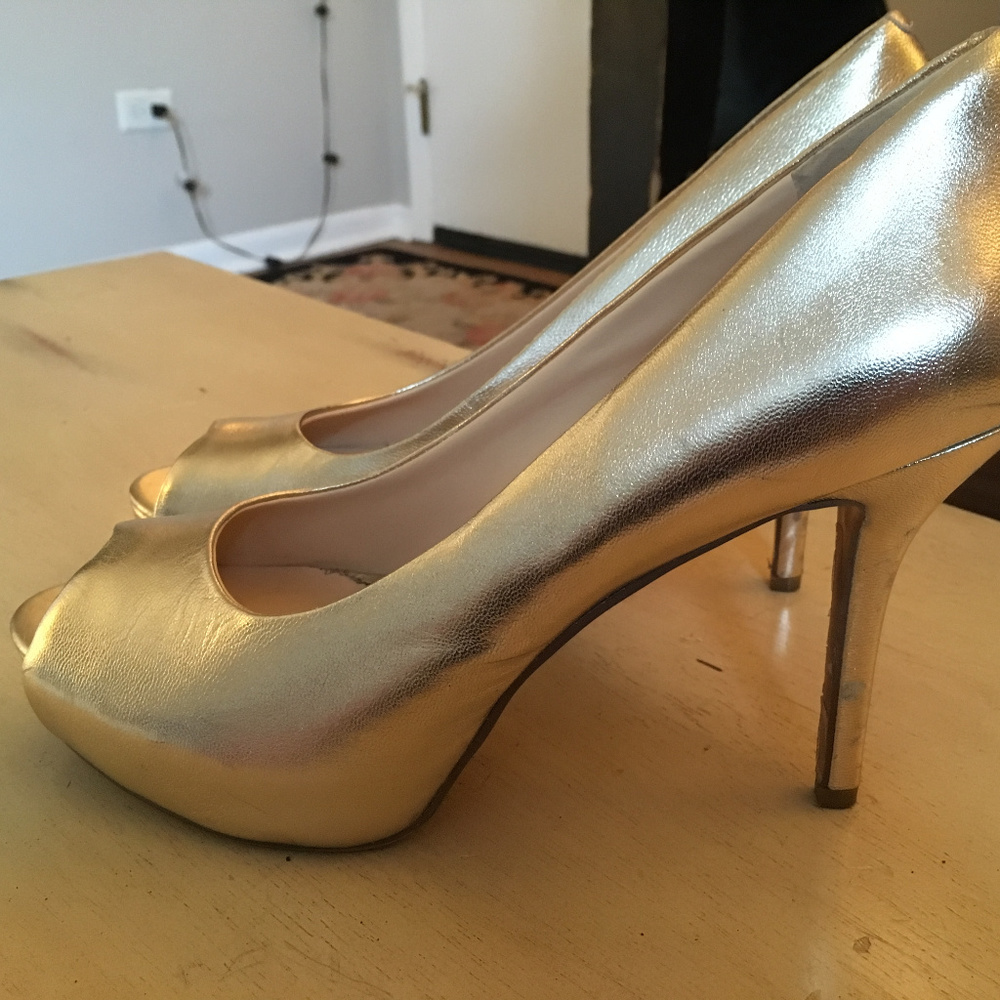 Nine West QTPie Gold Dress Pumps